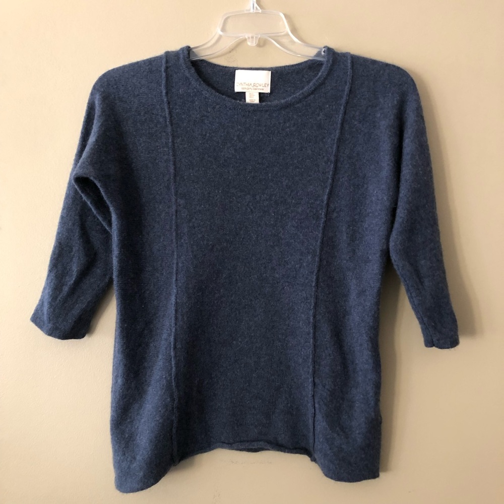 Cynthia Rowley Blue Cashmere Sweater